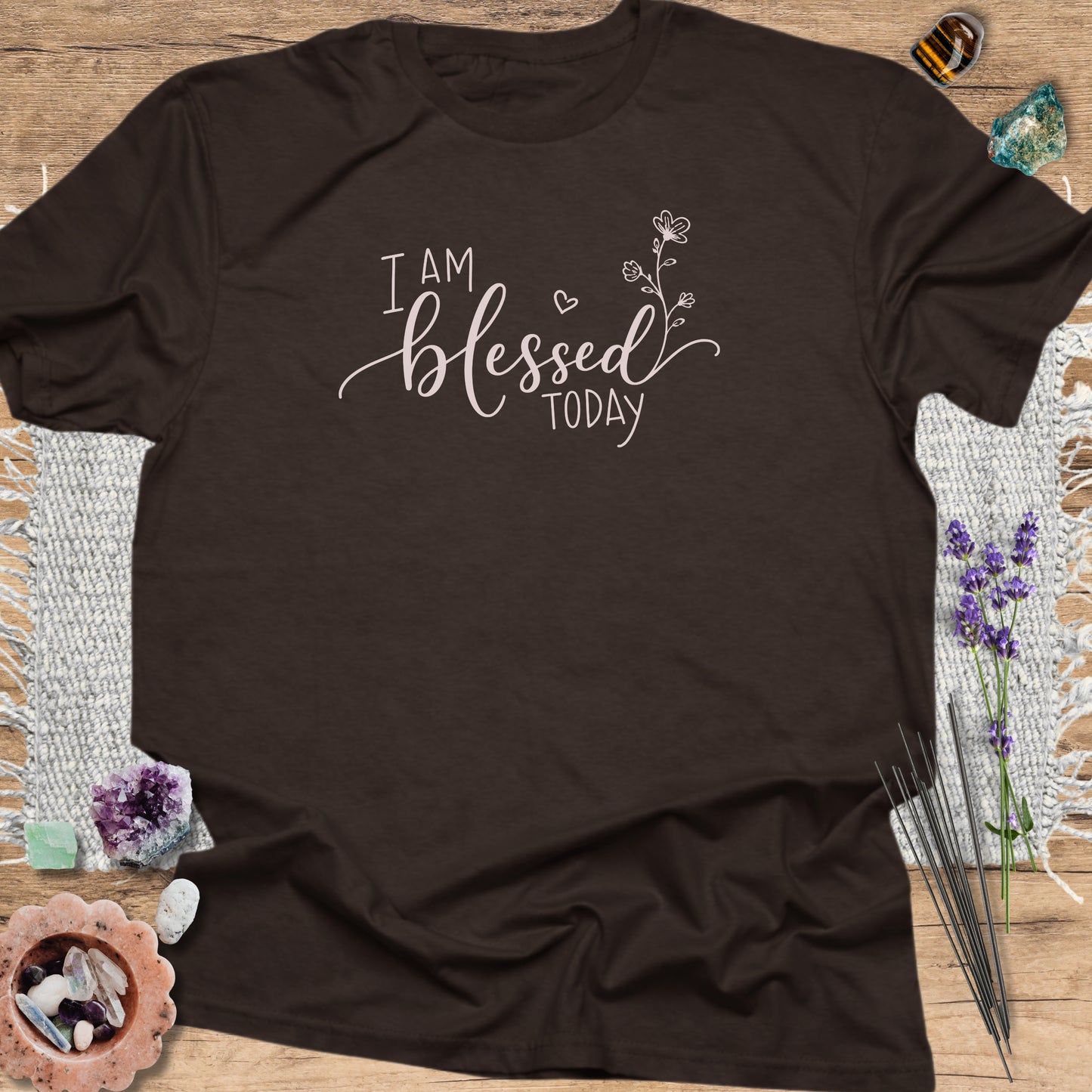 Blessed Today T-Shirt Dark Chocolate
