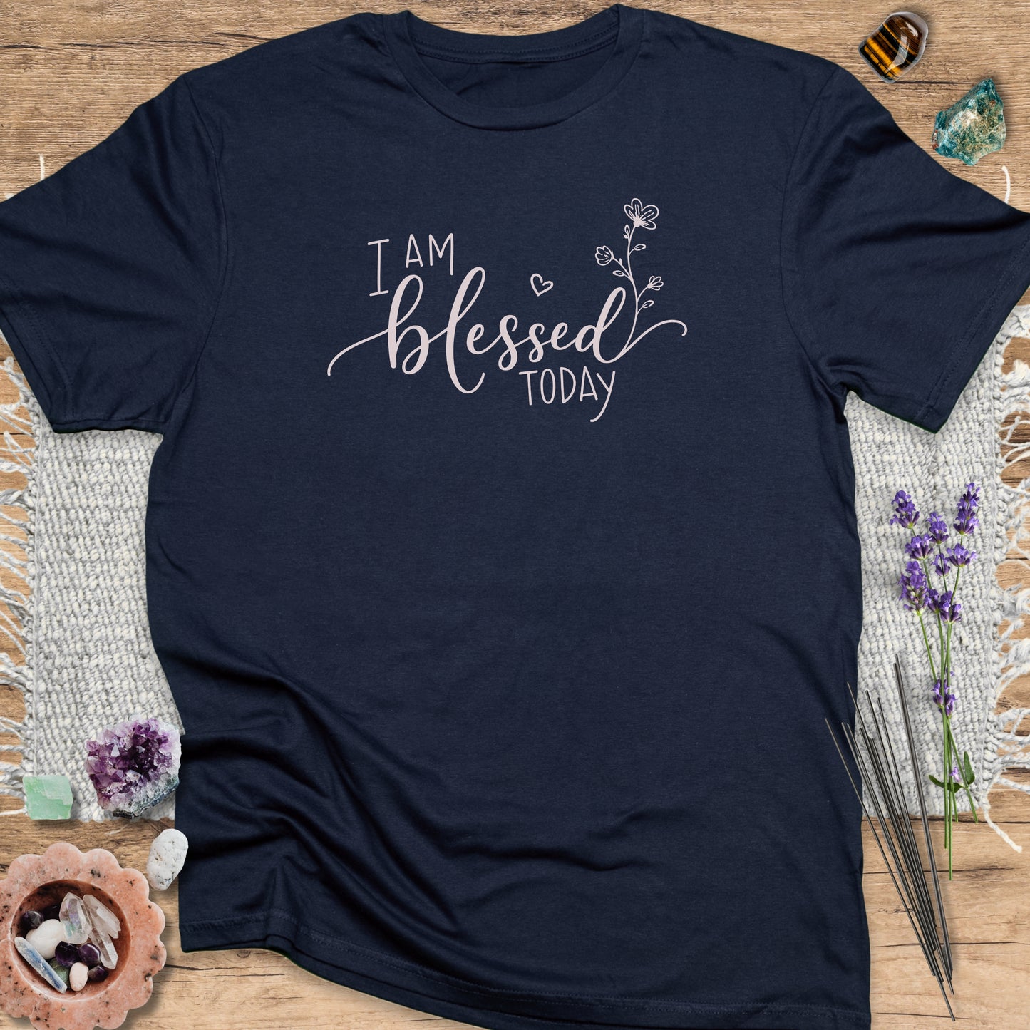 Blessed Today T-Shirt Navy