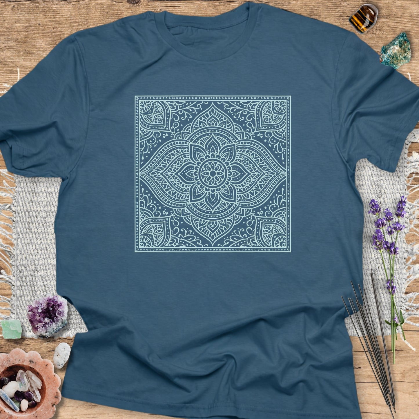 Floral Square Zentangle T-Shirt