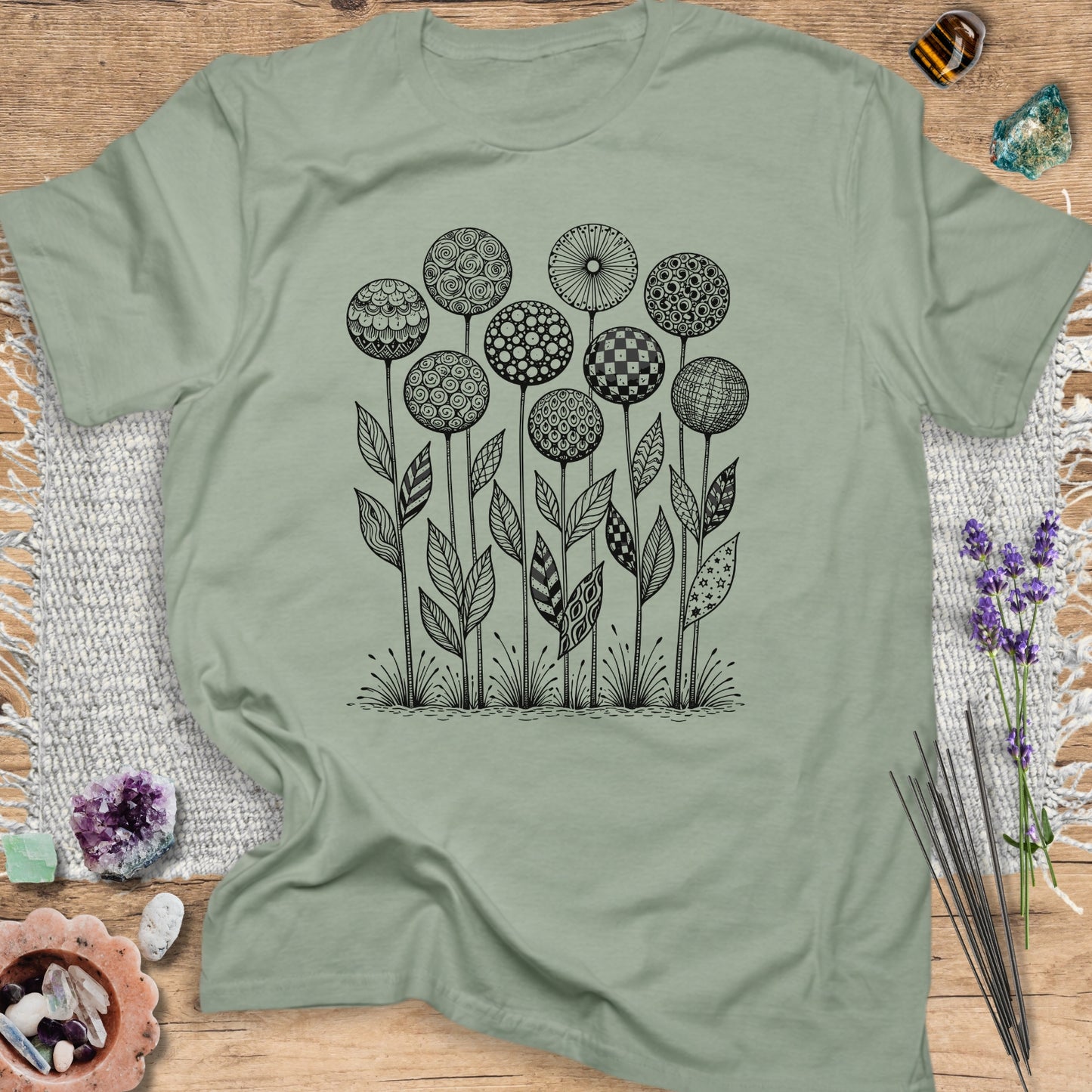 Botanical Zentangle T-Shirt