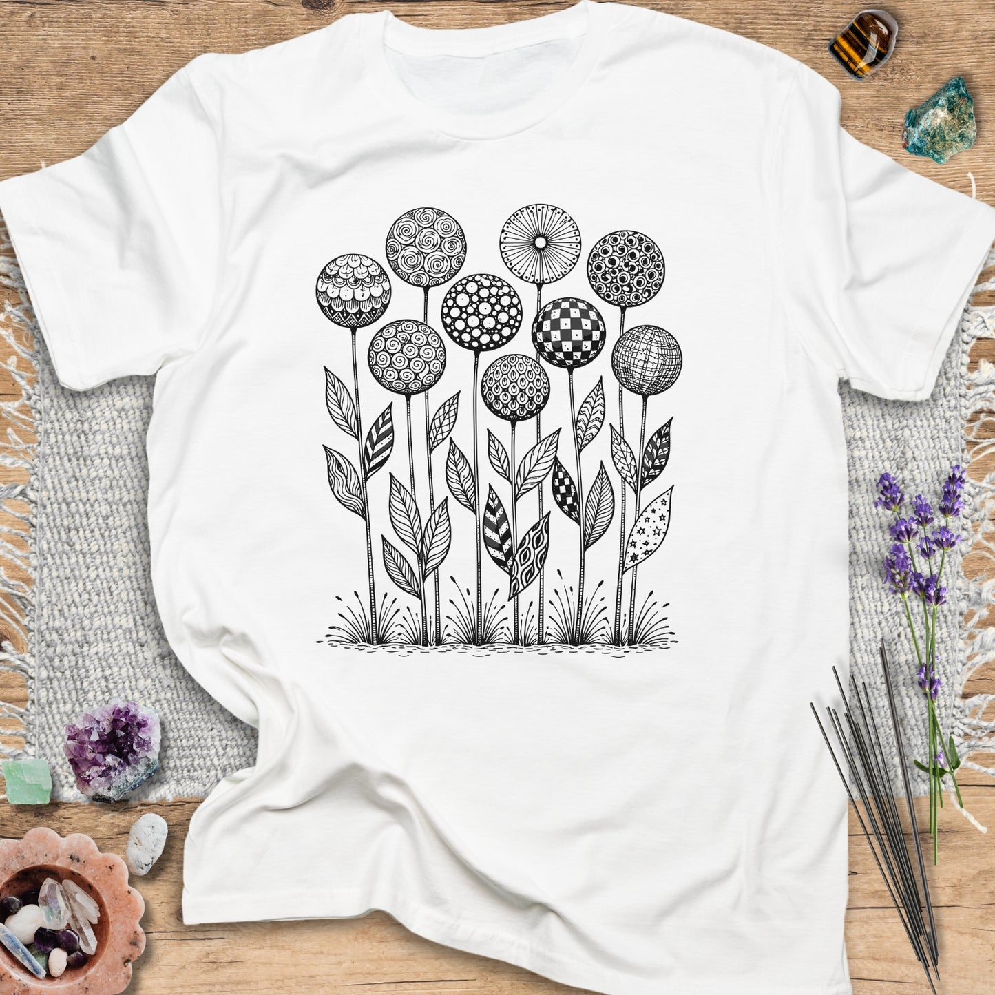 Botanical Zentangle T-Shirt