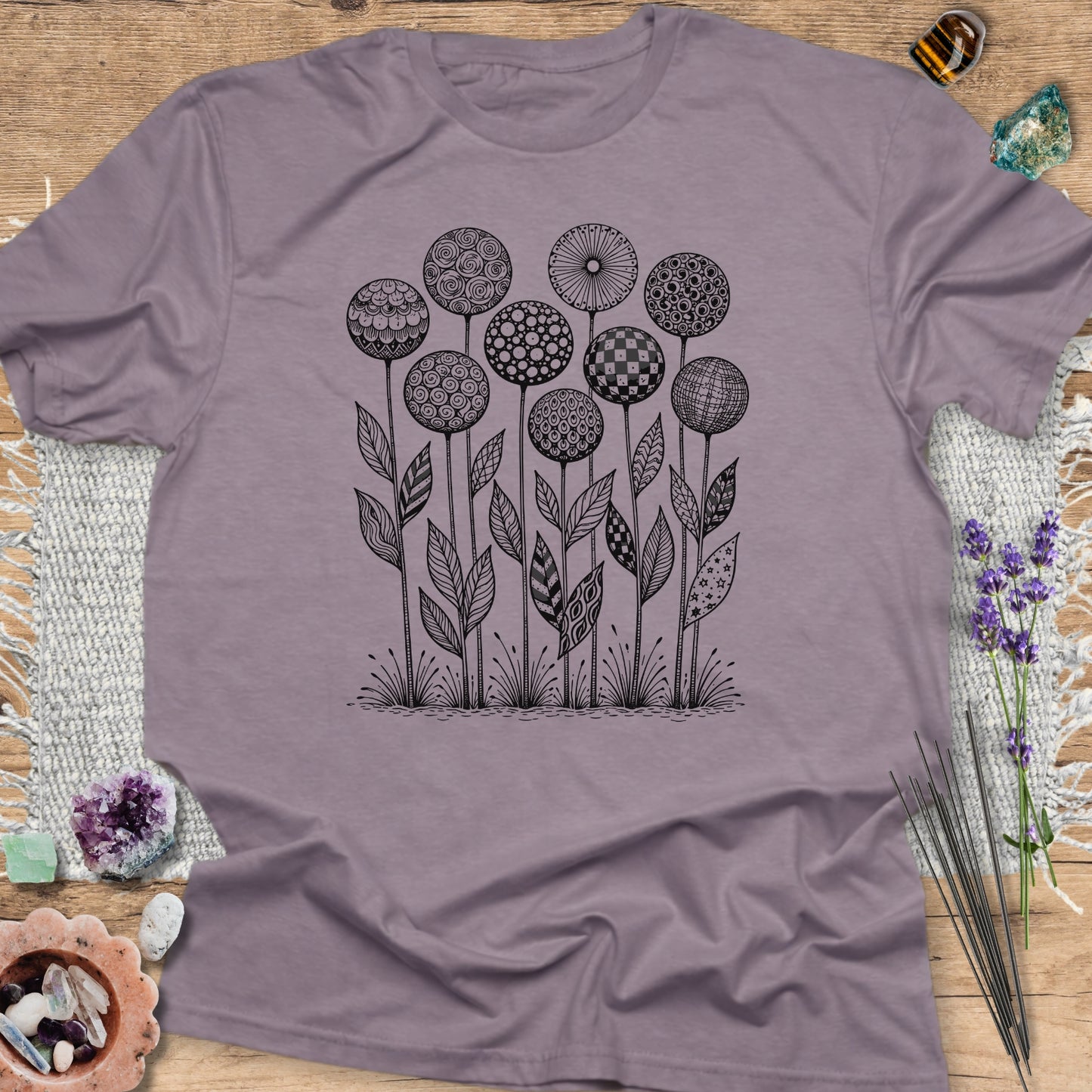 Botanical Zentangle T-Shirt
