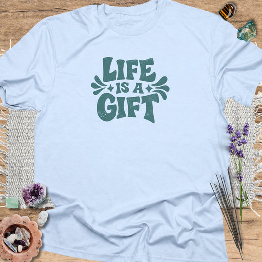 Life Is a Gift T-Shirt Light Blue