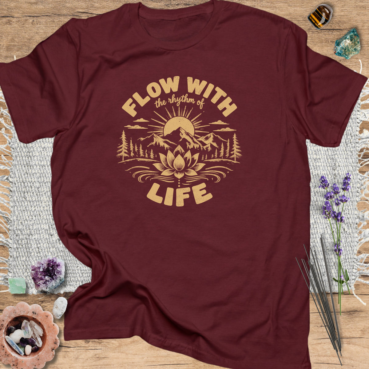 Flow With Life Maroon