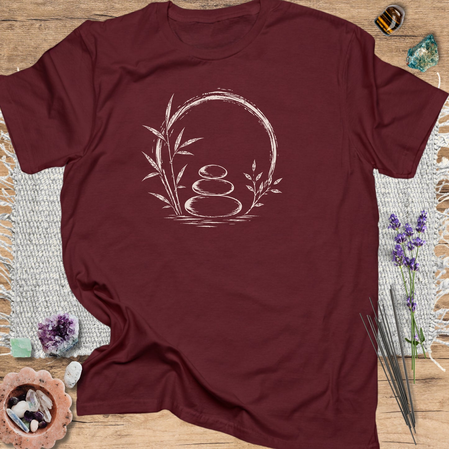 Zen Stones Enso Maroon