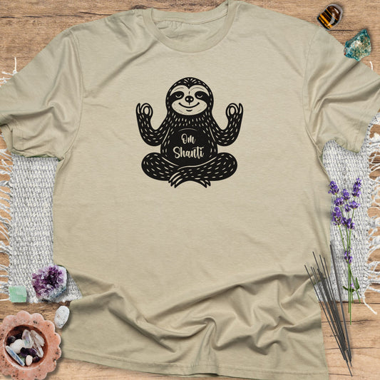 Om Shanti Meditative Sloth T-Shirt