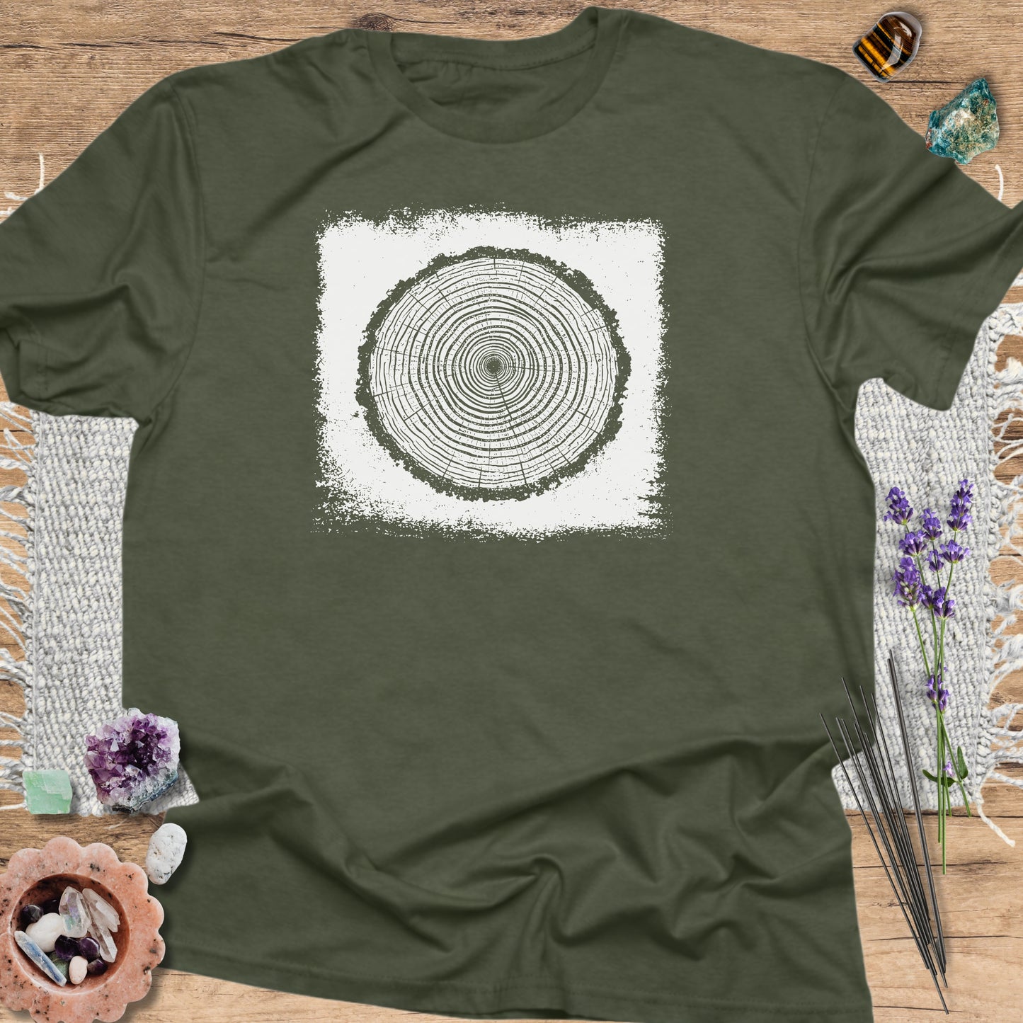 Tree Rings Military Green