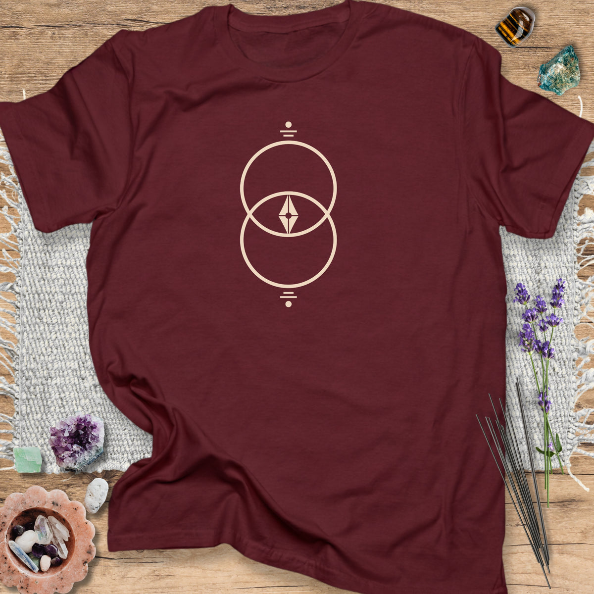 Vesica Piscis Maroon