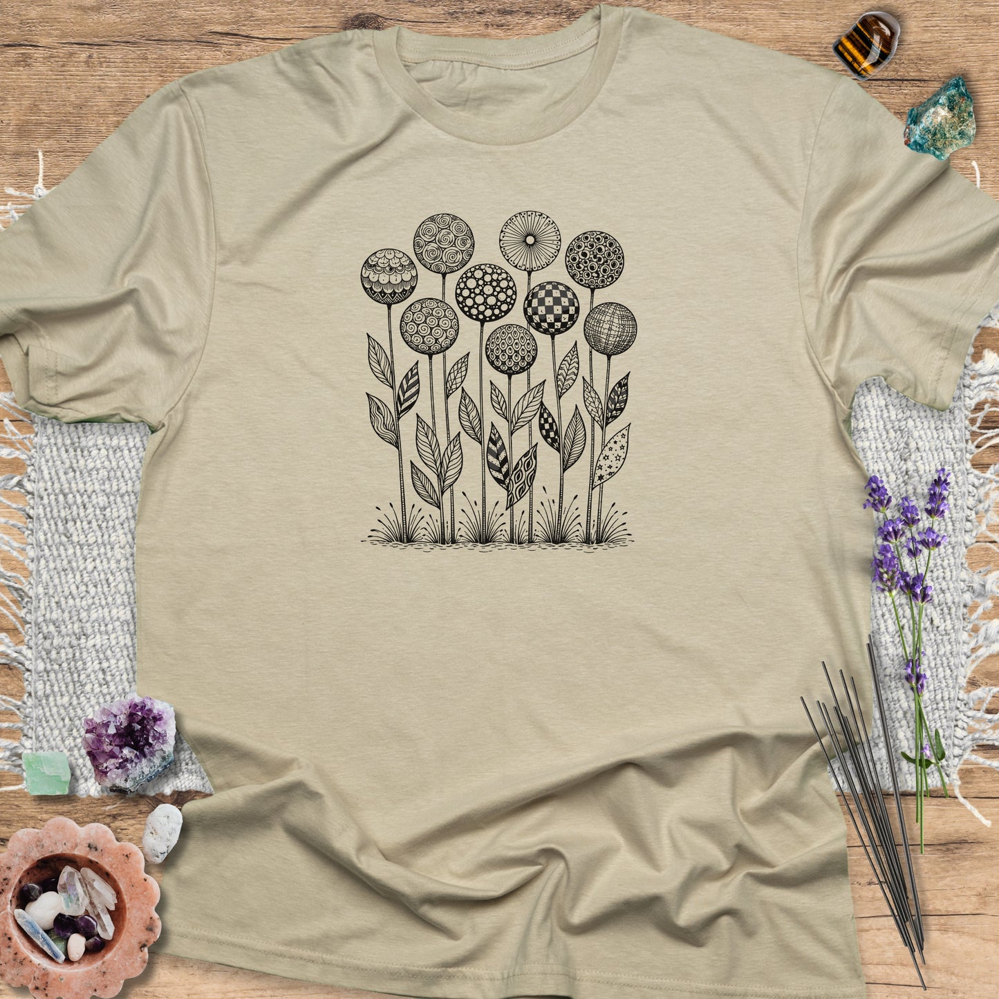 Botanical Zentangle T-Shirt