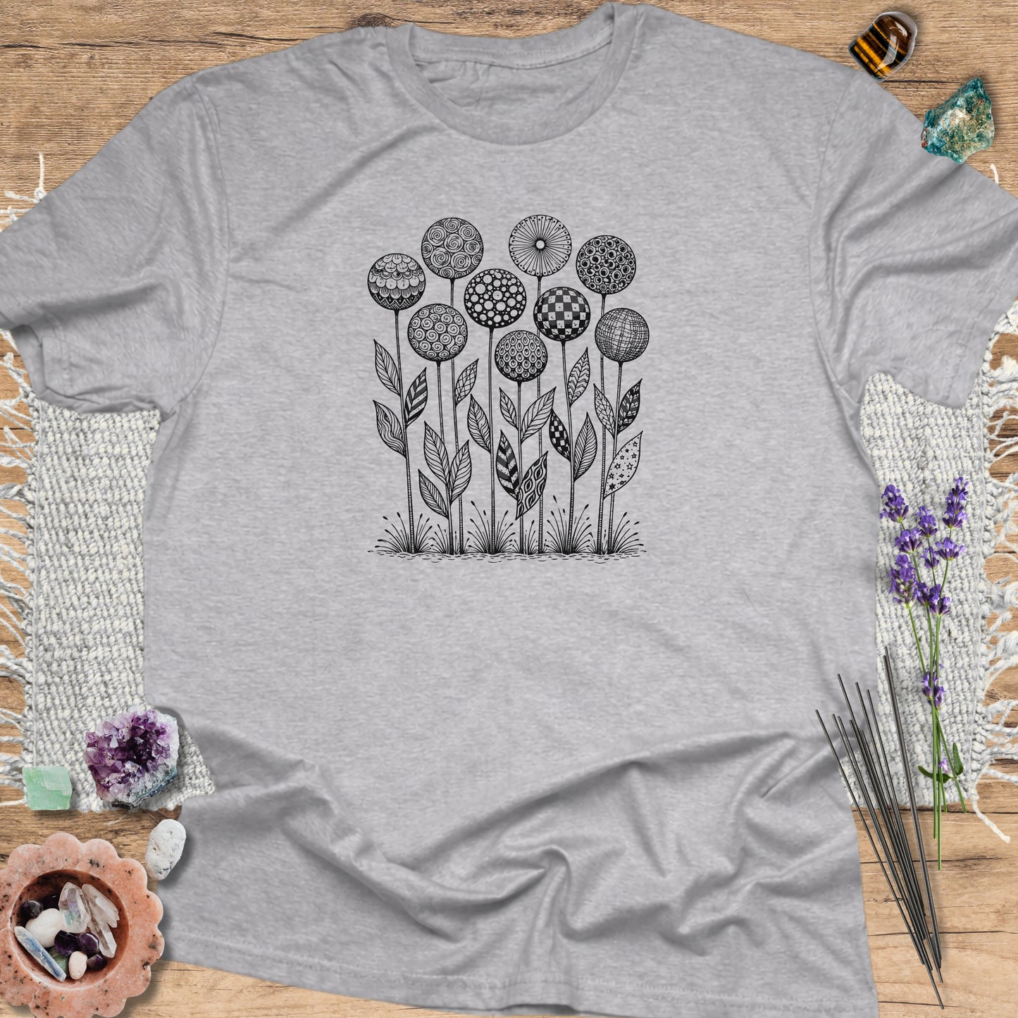 Botanical Zentangle T-Shirt