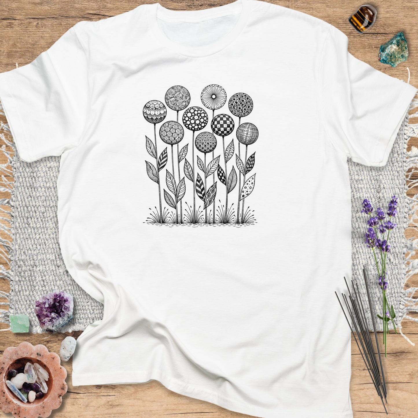 Botanical Zentangle T-Shirt