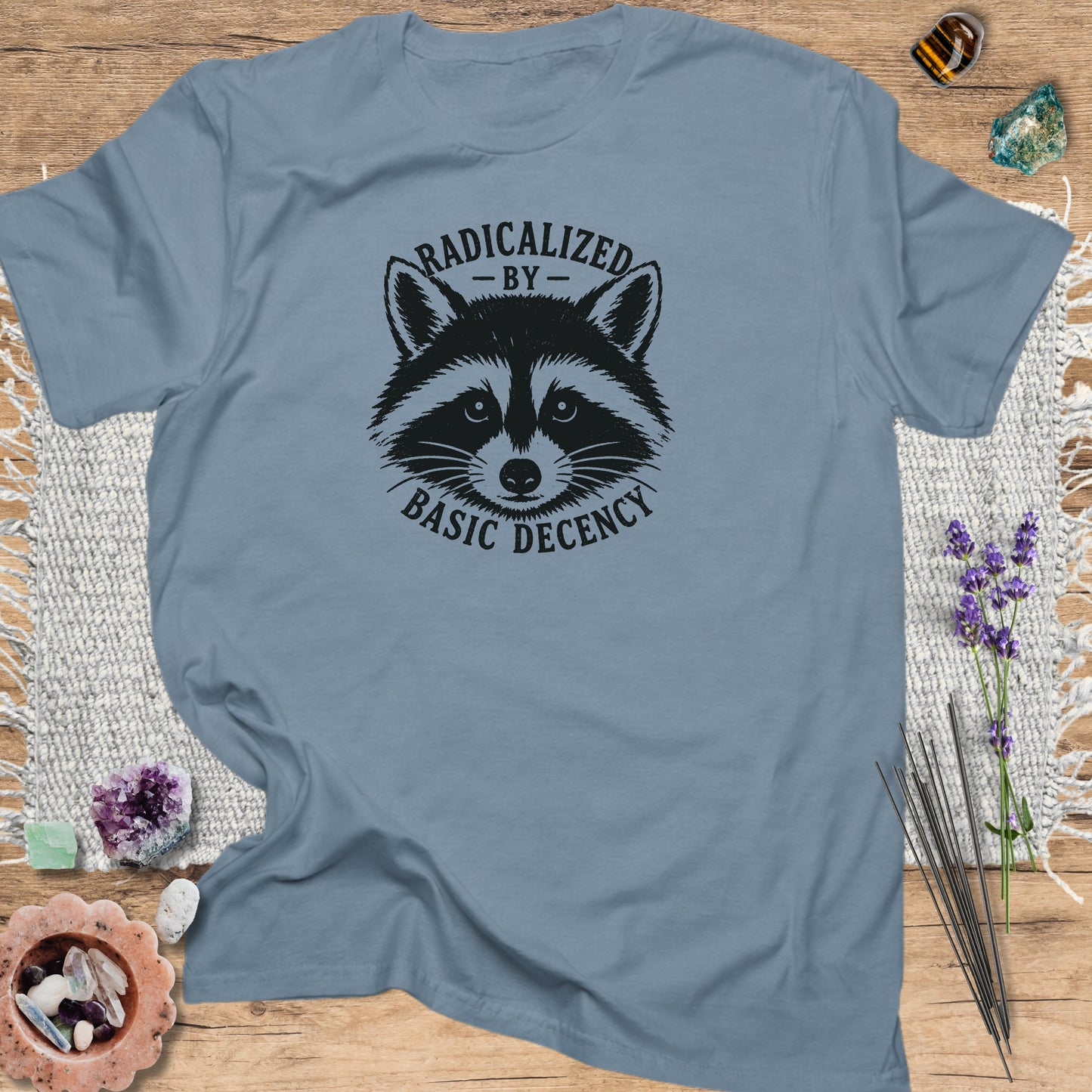 Basic Decency Raccoon Stone Blue