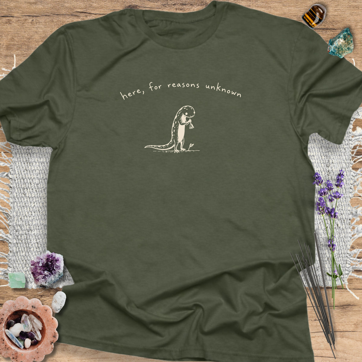 Here, For Reasons Unknown Military Green