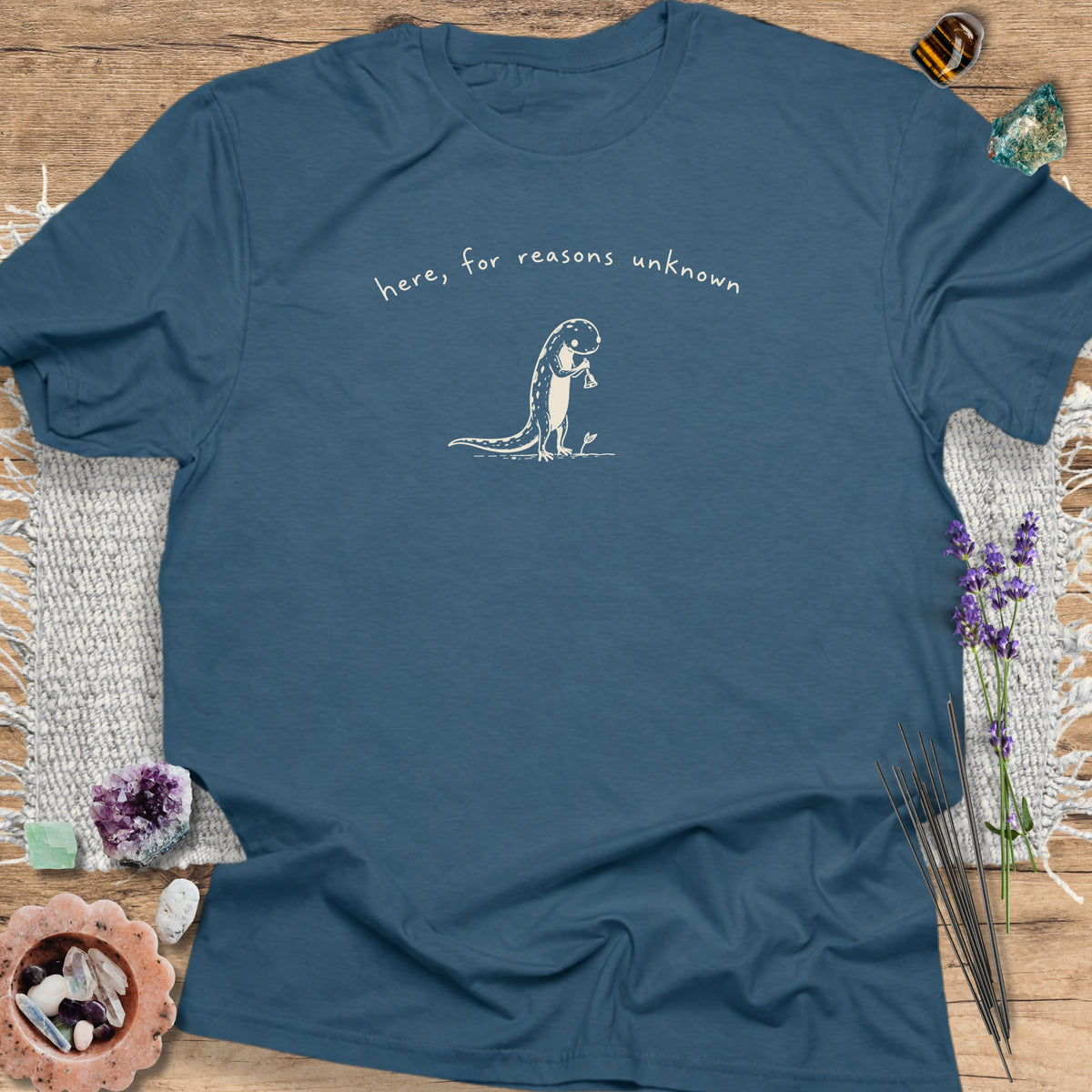 Here, For Reasons Unknown Indigo Blue