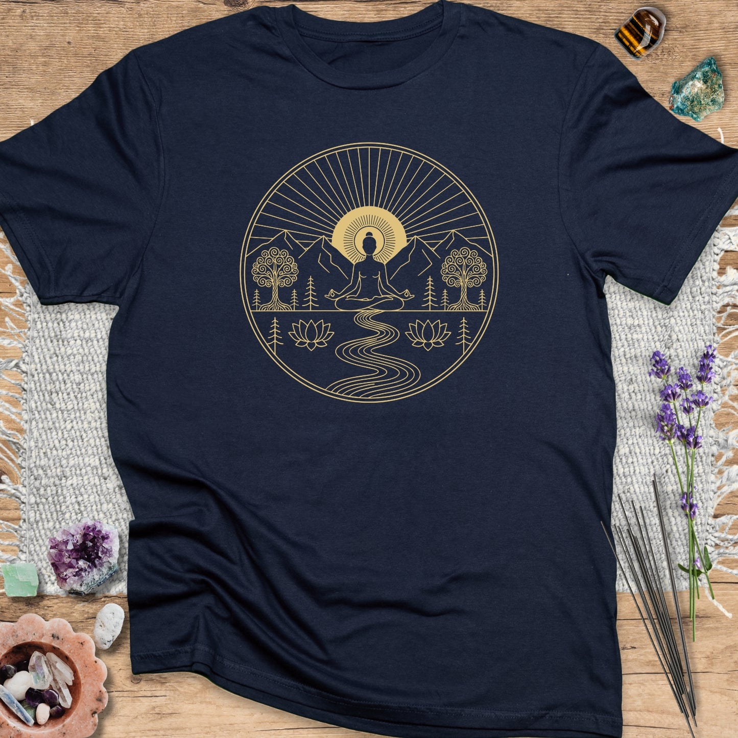 Golden Lotus Zen Design