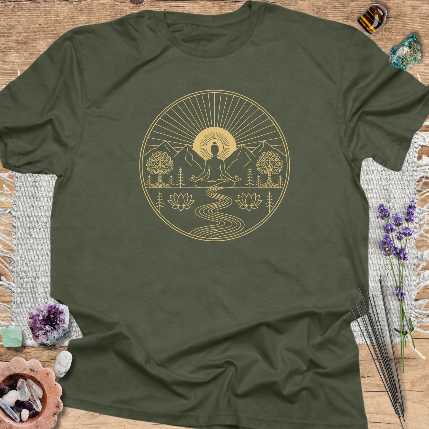 Golden Lotus Zen Design