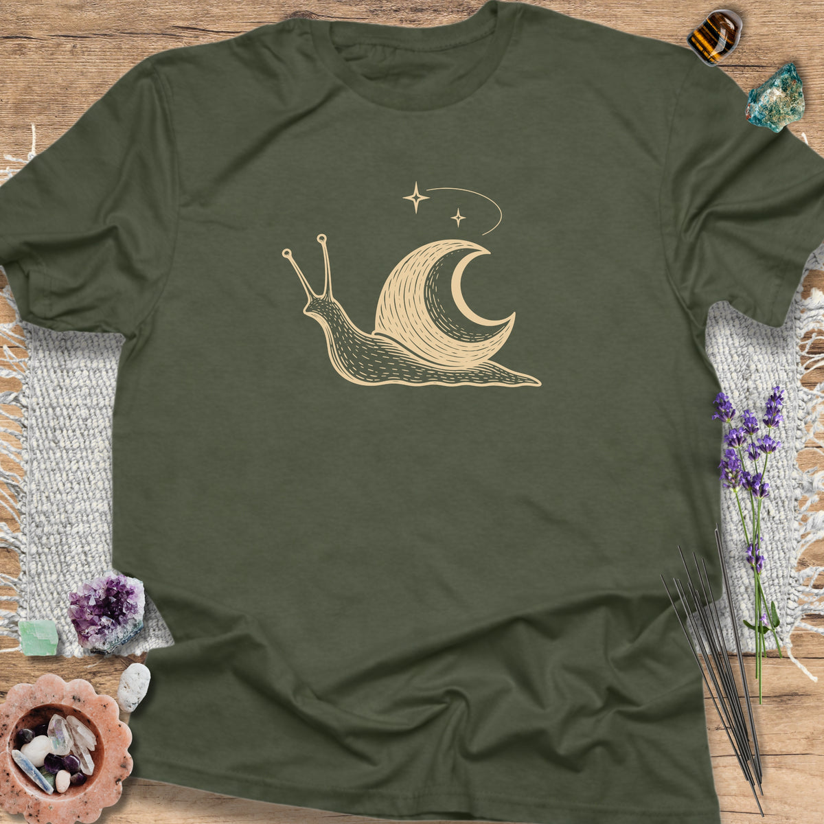 Celestial Moon Snail Military Green