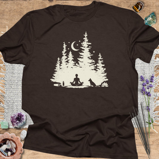 Meditation in the Pines T-Shirt Dark Chocolate