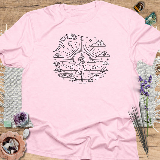 Mystic Meditation T‑Shirt Light Pink