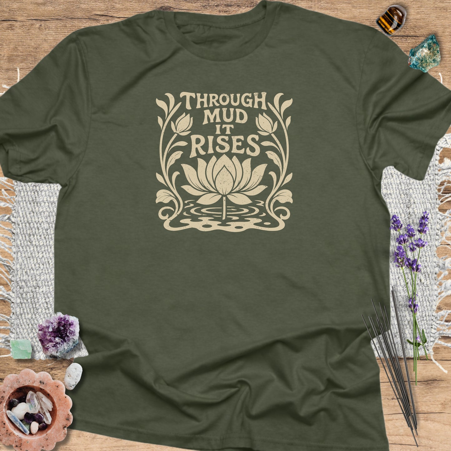 Through Mud It Rises Lotus T-Shirt