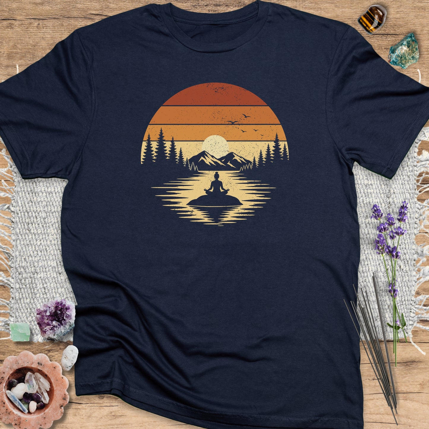 Retro Sunset Meditation