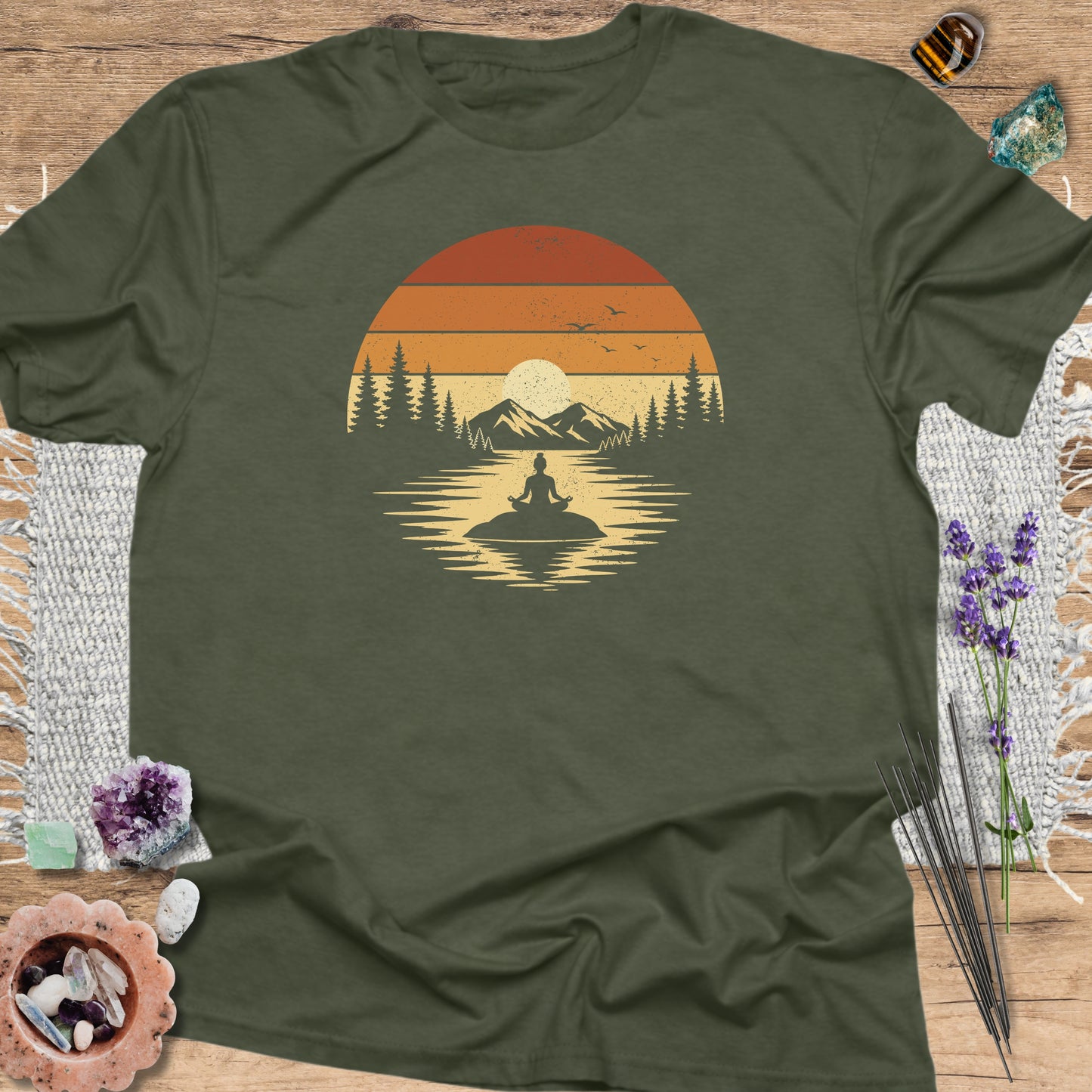 Retro Sunset Meditation