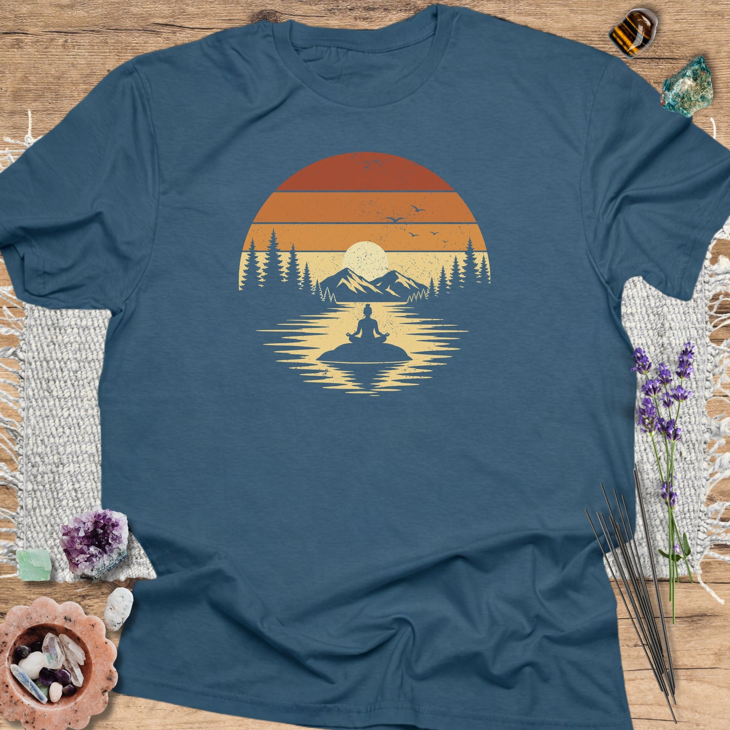 Retro Sunset Meditation