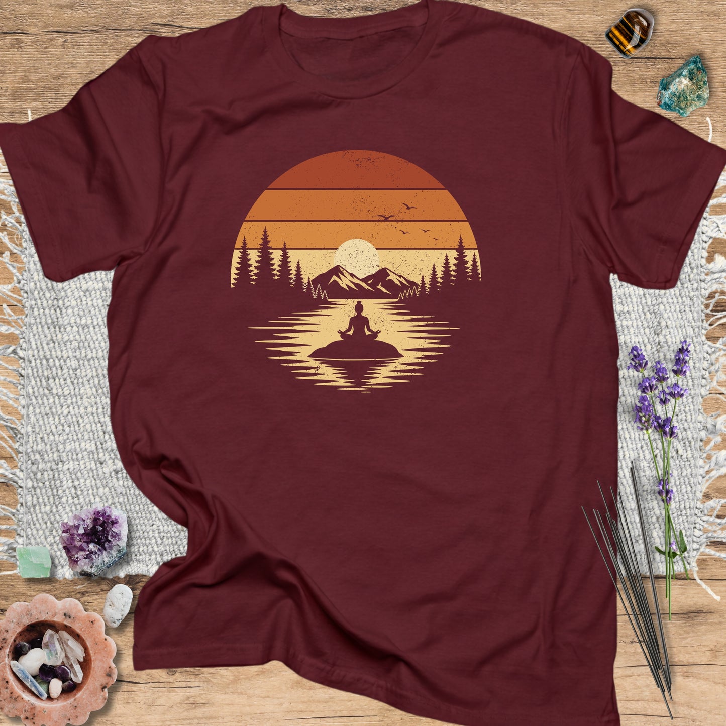 Retro Sunset Meditation