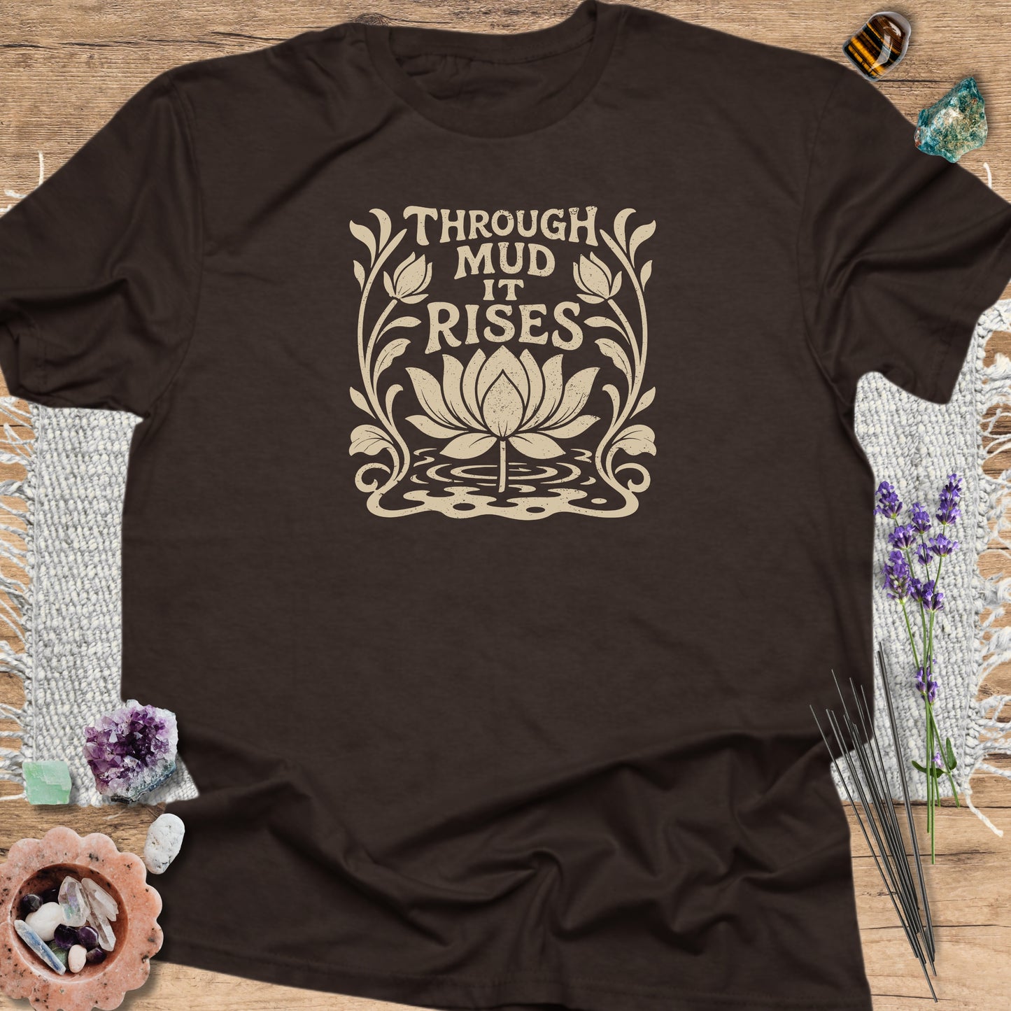 Through Mud It Rises Lotus T-Shirt