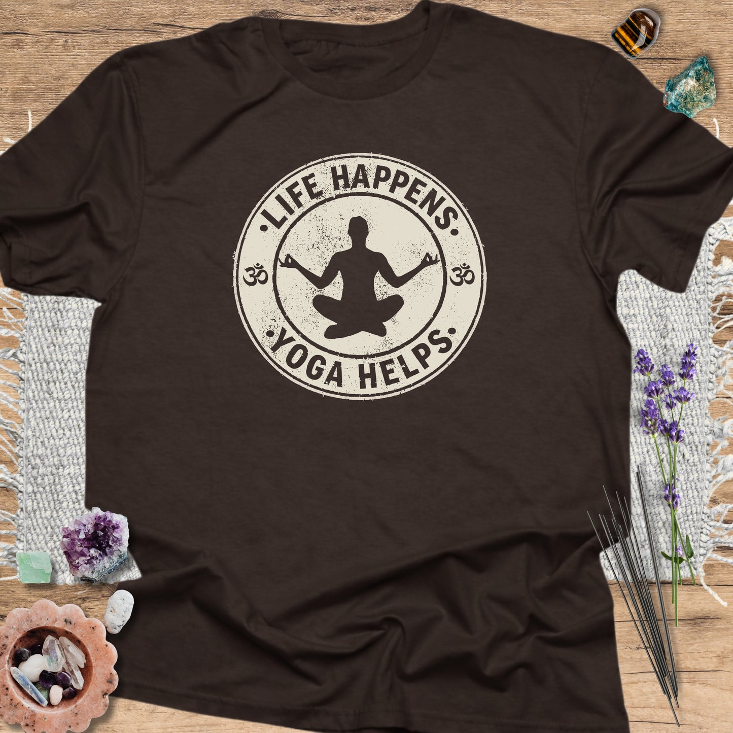 Life Happens, Yoga Helps Dark Chocolate