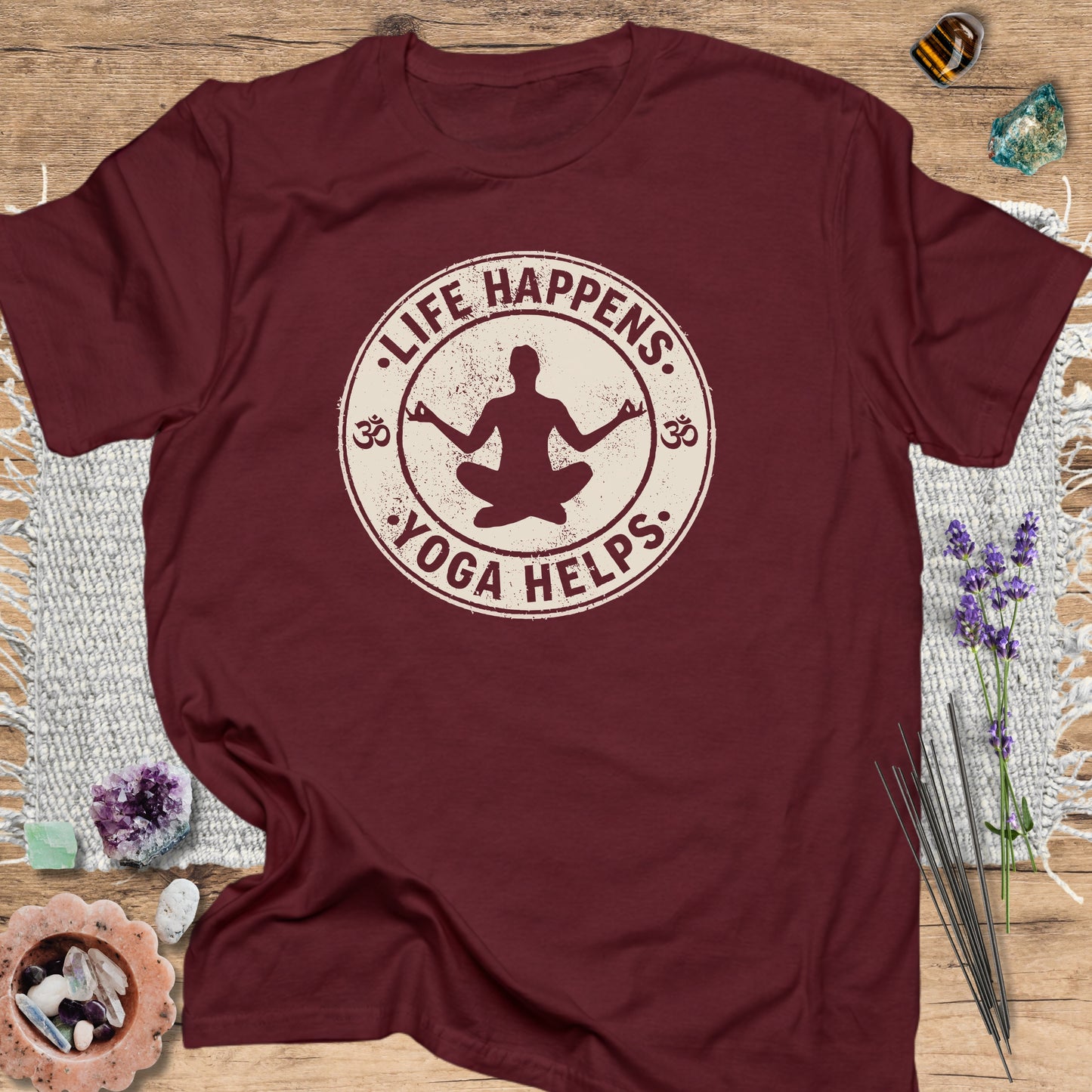 Life Happens, Yoga Helps Maroon