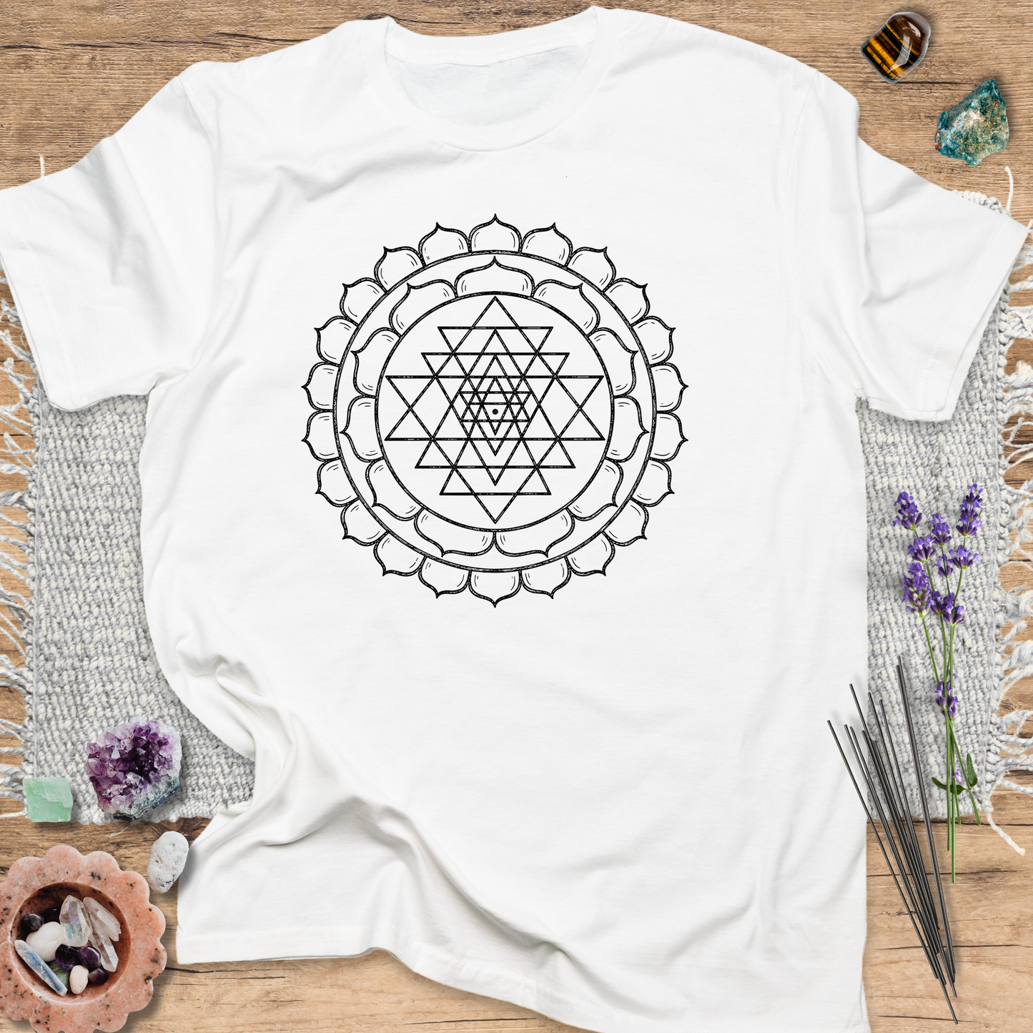 Sri Yantra T-Shirt White