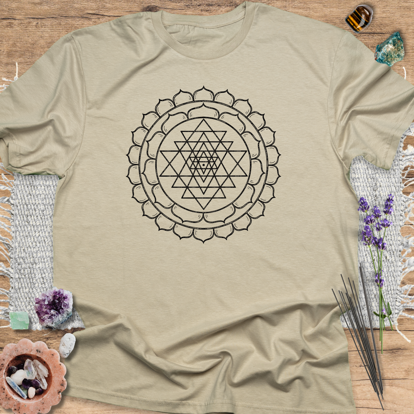 Sri Yantra T-Shirt Sand
