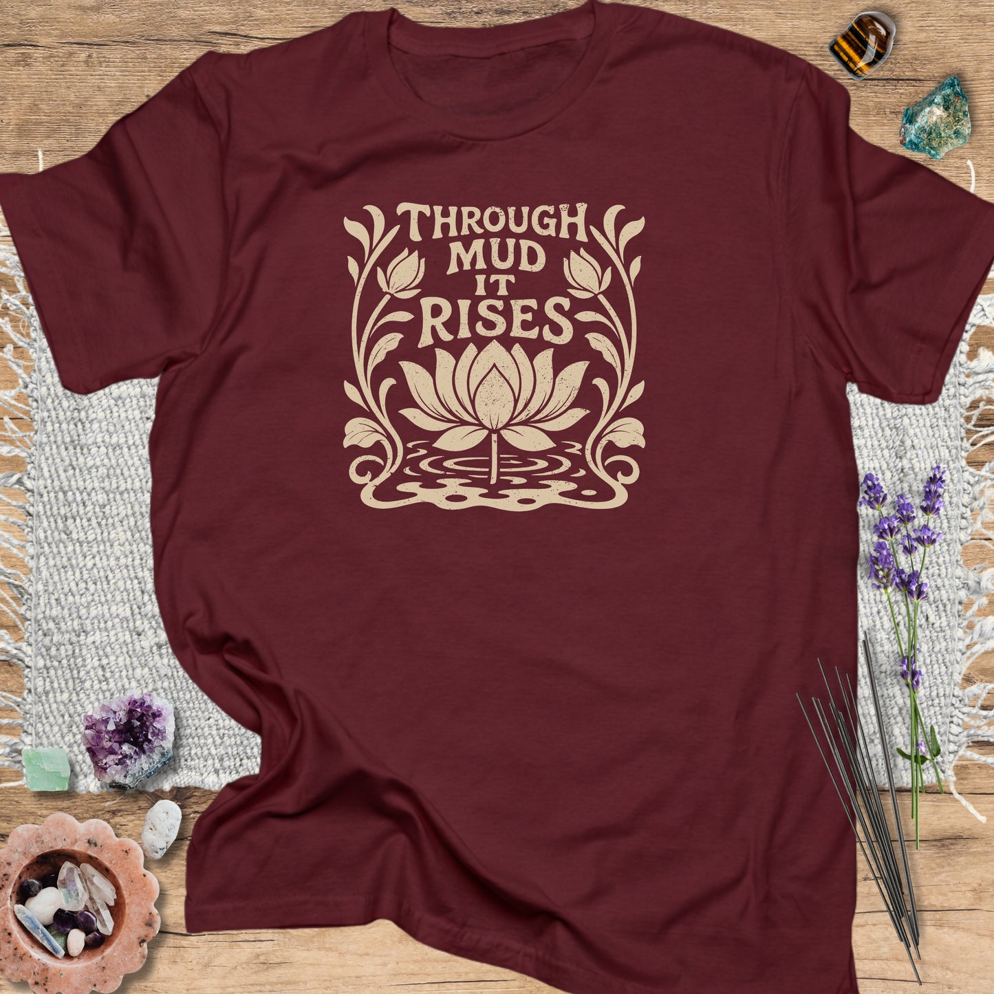 Through Mud It Rises Lotus T-Shirt