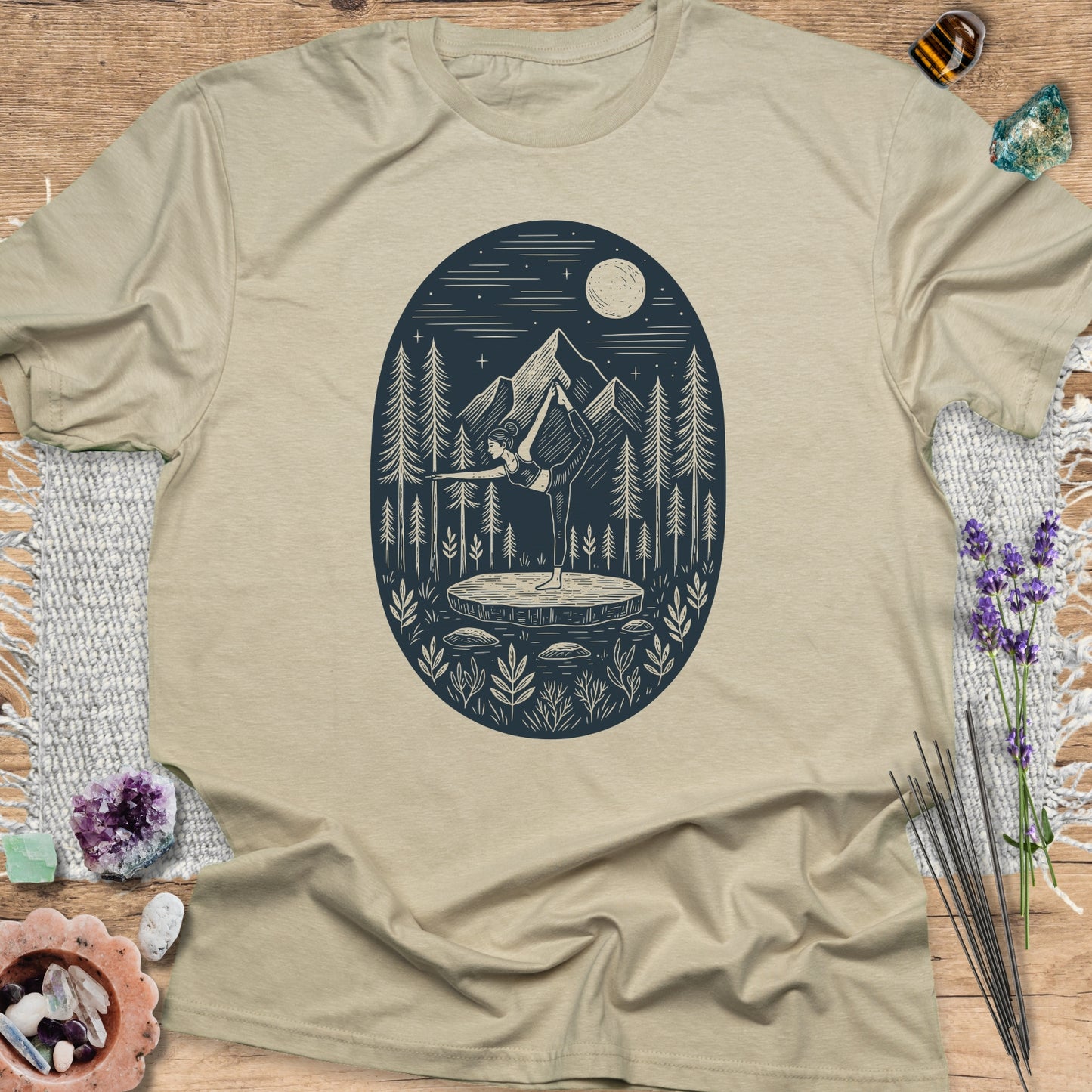 Moonlit Forest Yoga T-Shirt