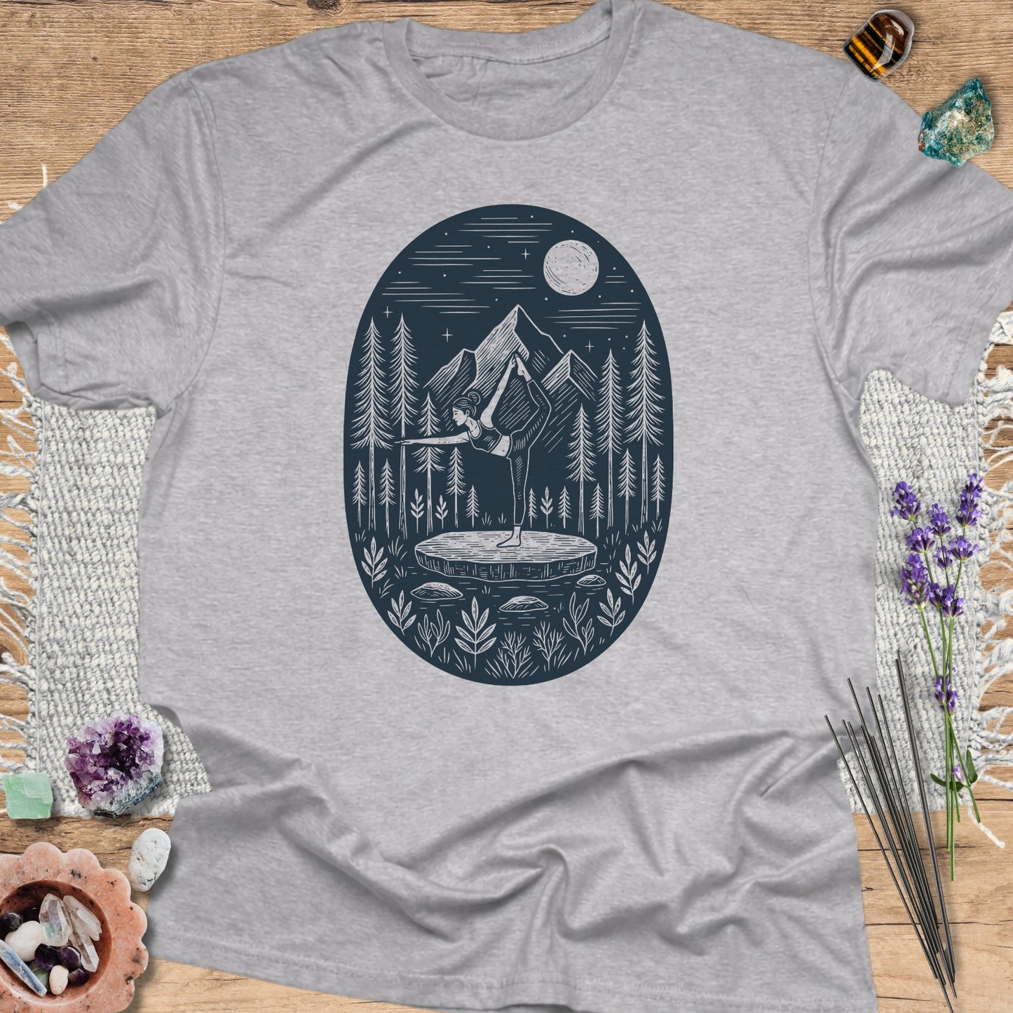 Moonlit Forest Yoga T-Shirt