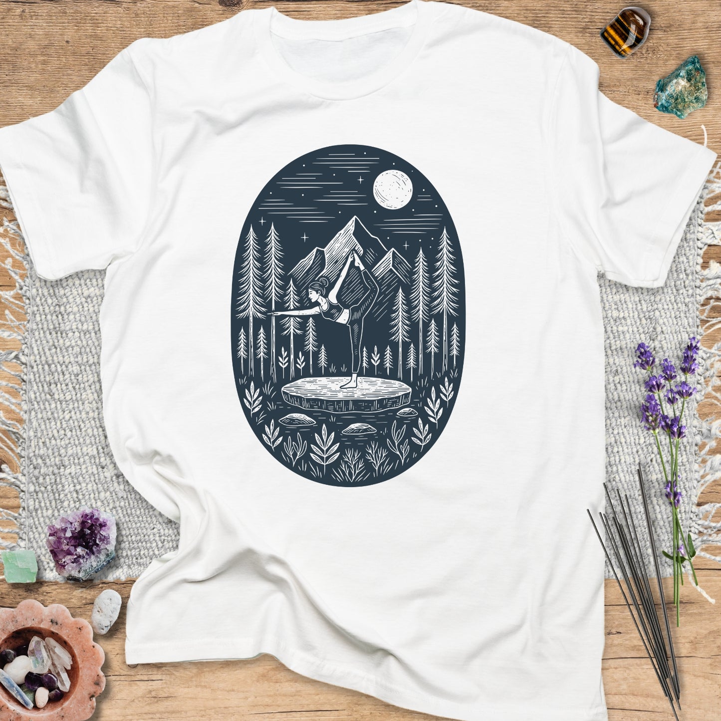 Moonlit Forest Yoga T-Shirt