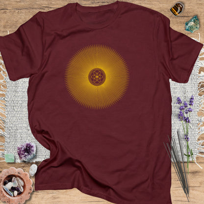 Radiant Seed of Life T-Shirt Maroon
