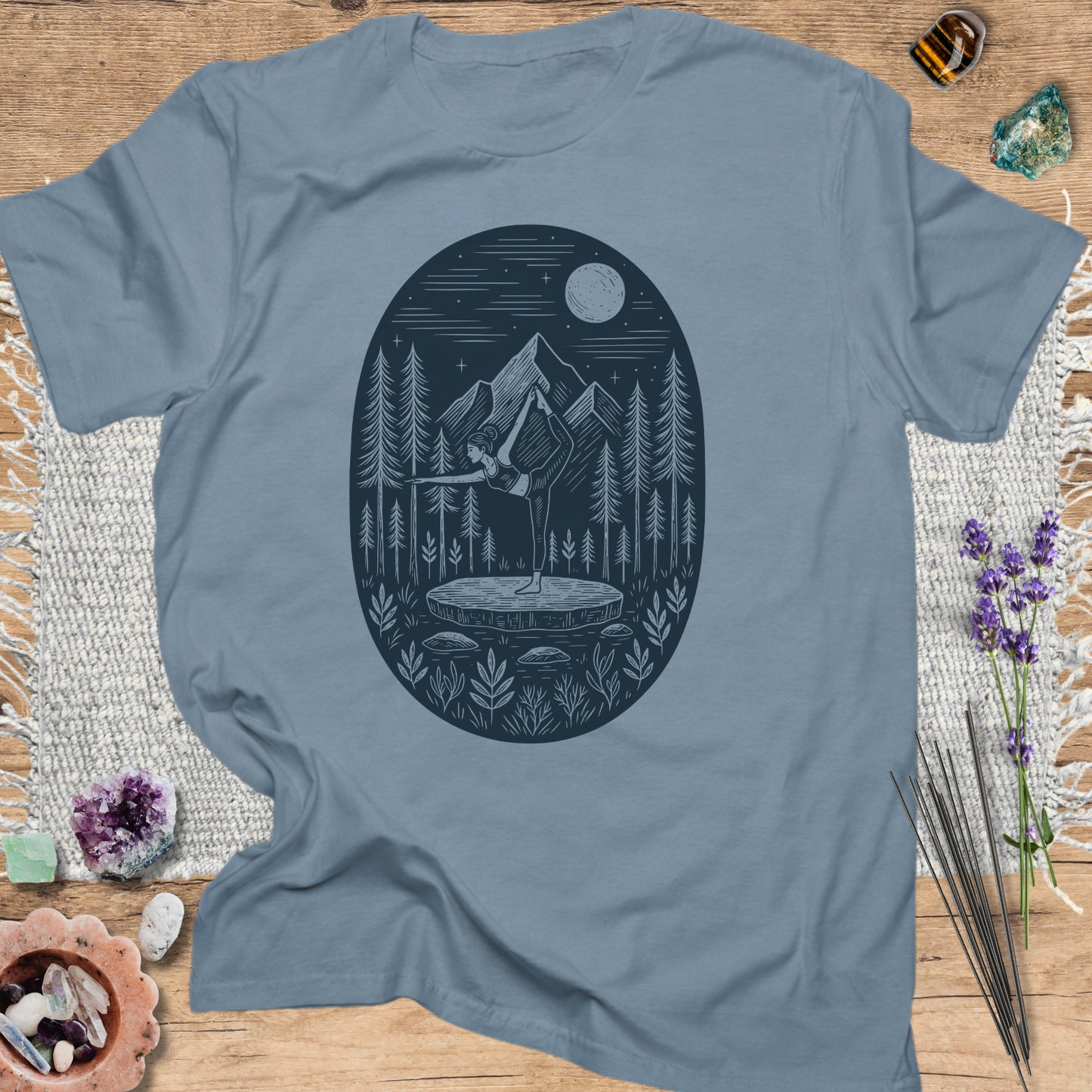 Moonlit Forest Yoga T-Shirt