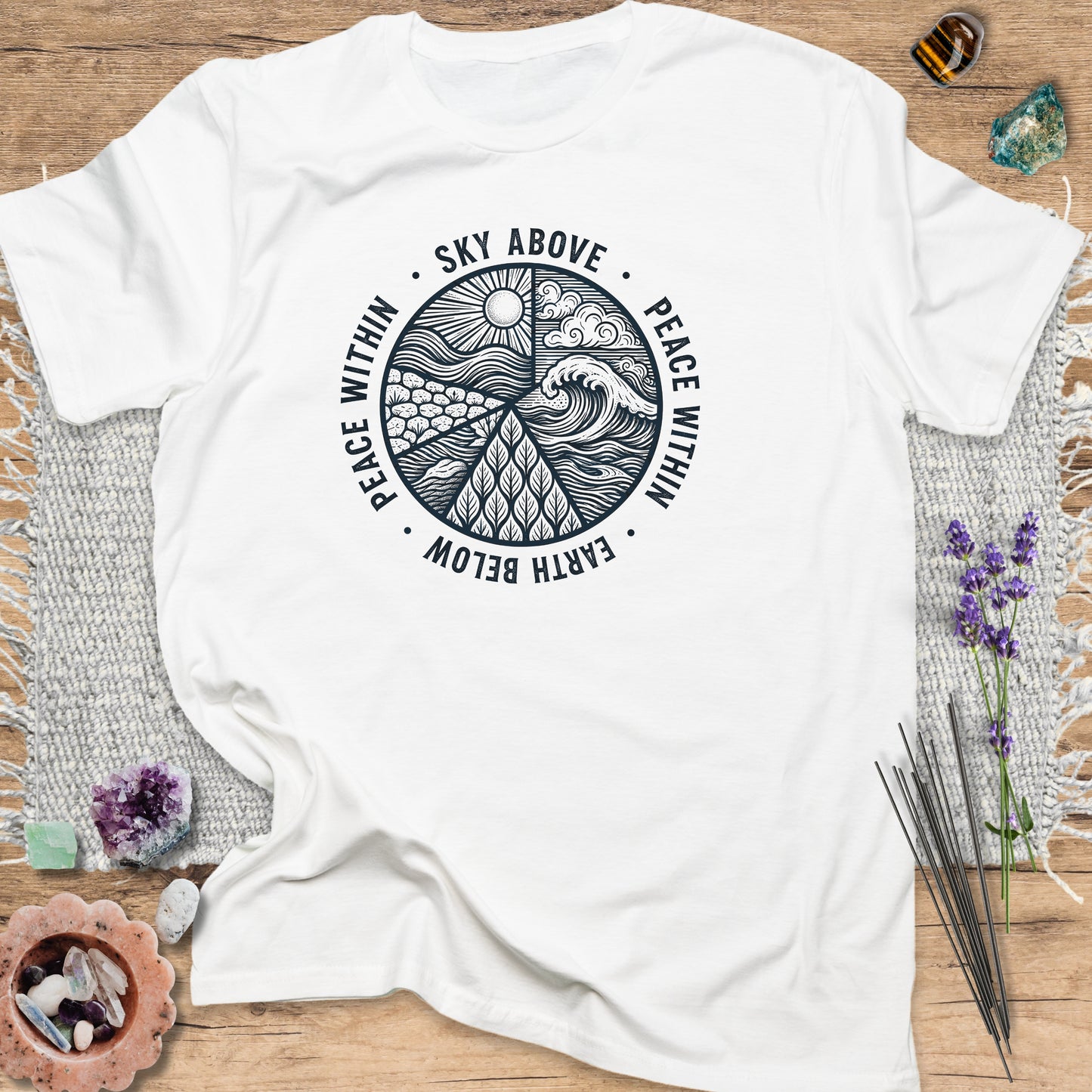 Sky Above, Earth Below, Peace Within White