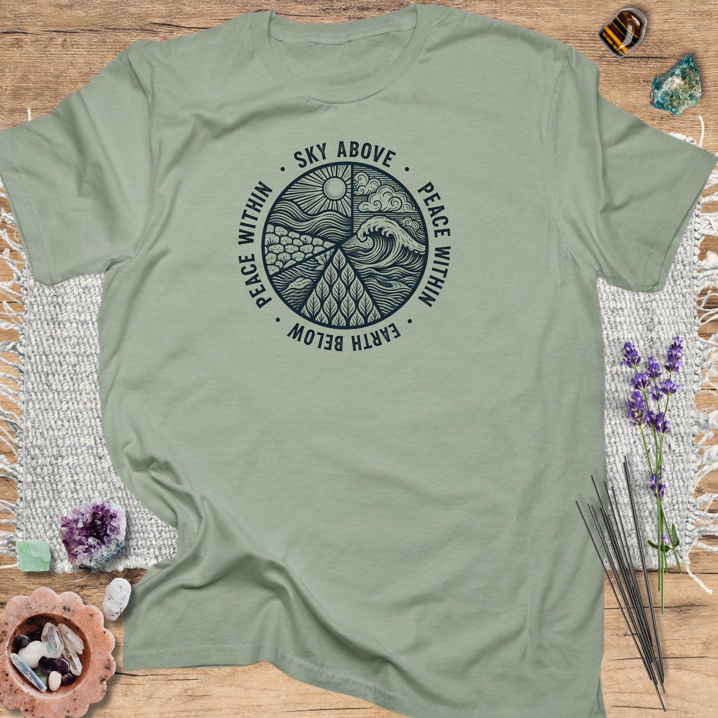 Sky Above, Earth Below, Peace Within T-Shirt