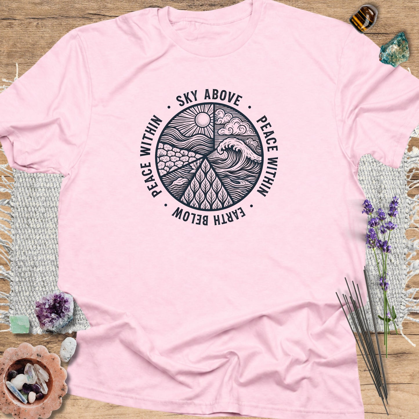 Sky Above, Earth Below, Peace Within Light Pink