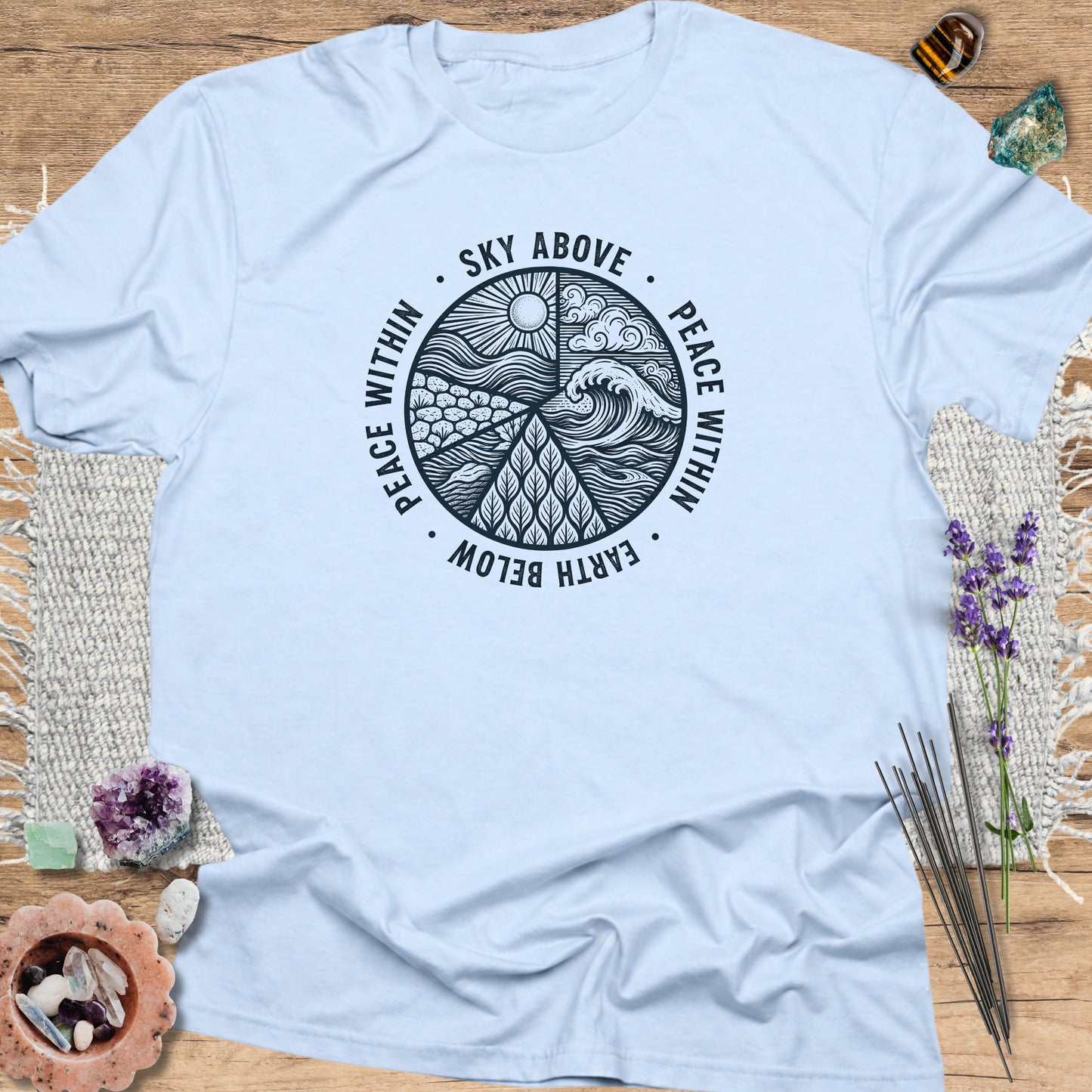 Sky Above, Earth Below, Peace Within Light Blue