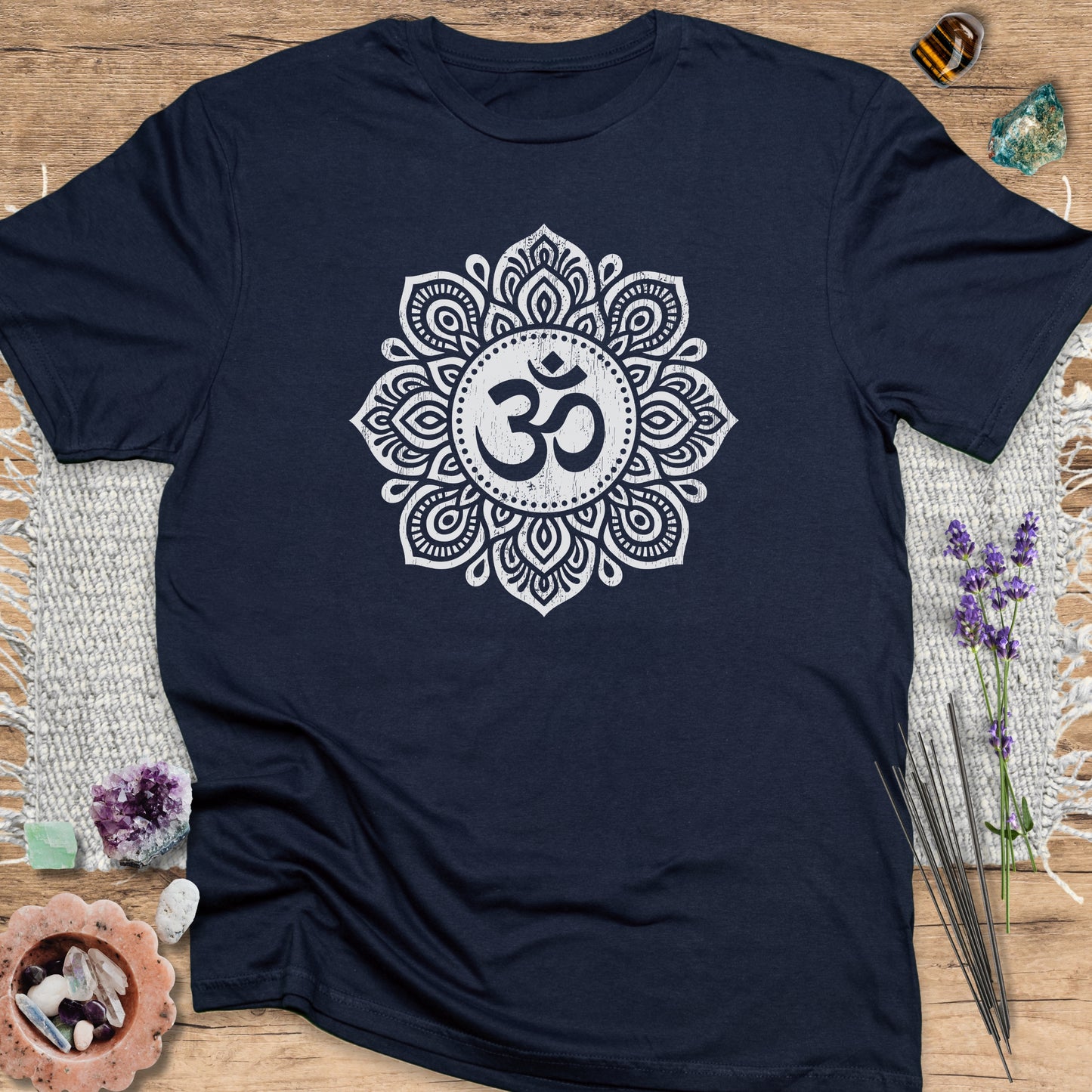 Om Mandala T-Shirt Navy