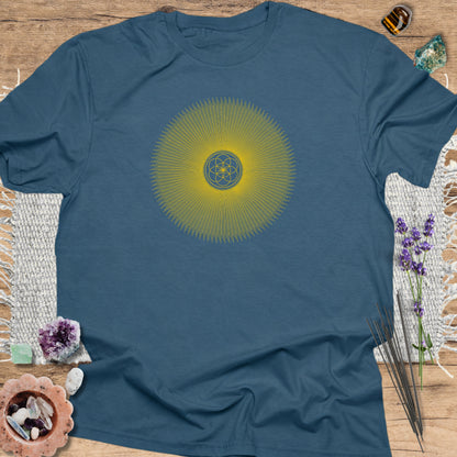 Radiant Seed of Life T-Shirt Indigo Blue