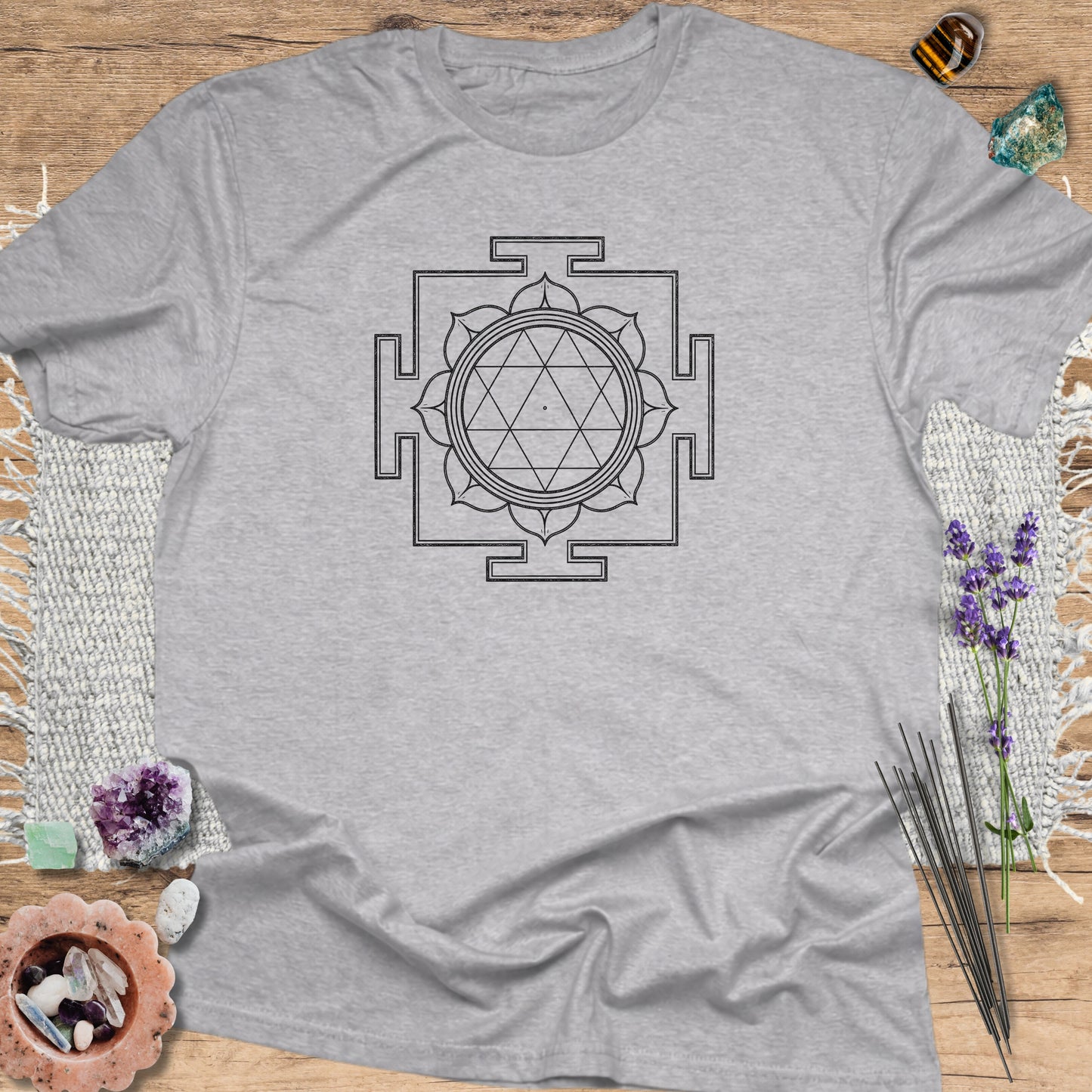 Ganesh Yantra T-Shirt Sport Grey