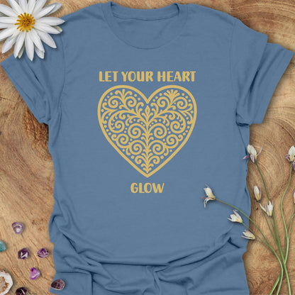 Let Your Heart Glow T-Shirt Indigo Blue