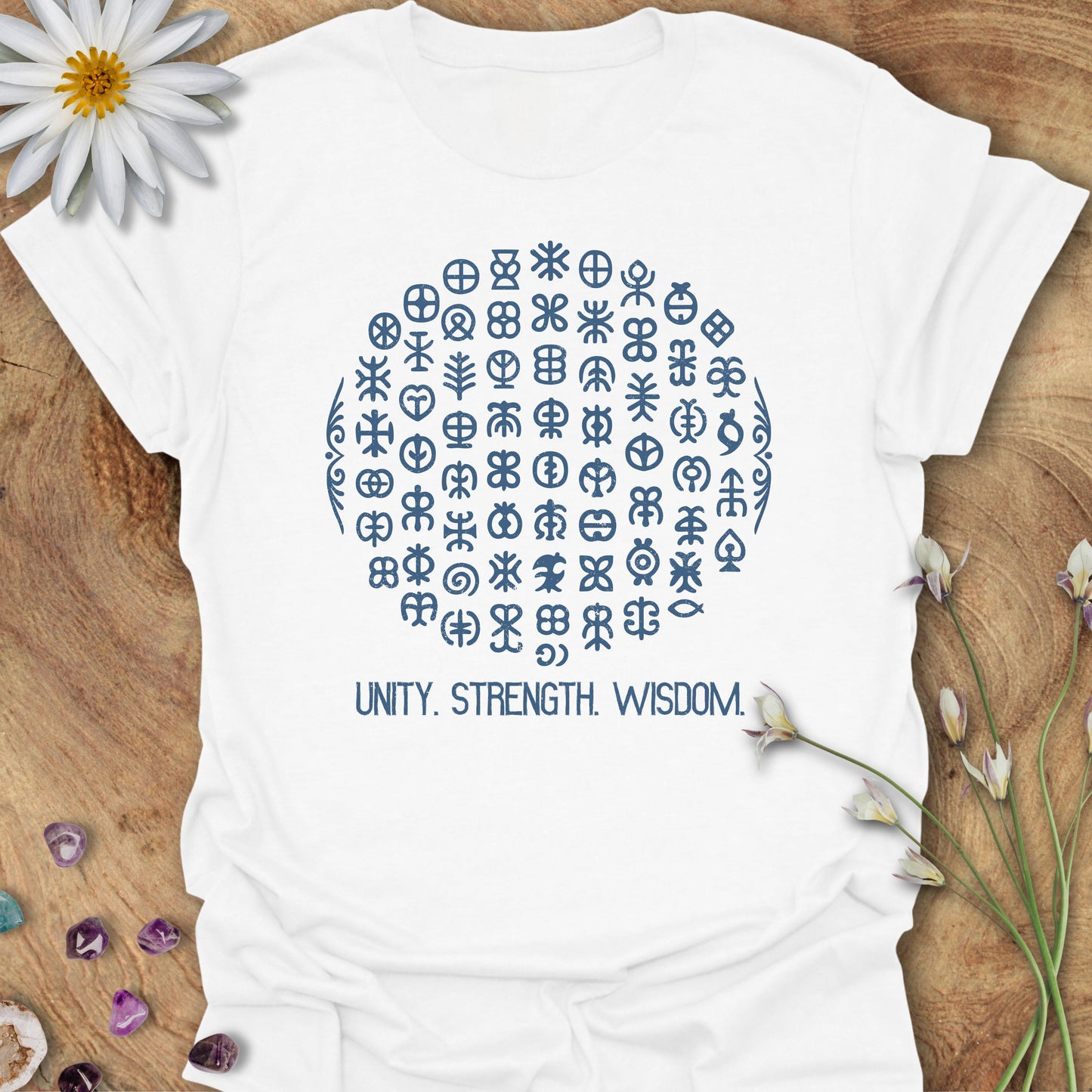 Adinkra Symbols T-Shirt White