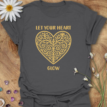 Let Your Heart Glow T-Shirt Charcoal