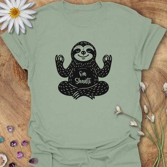 Om Shanti Sloth T-Shirt